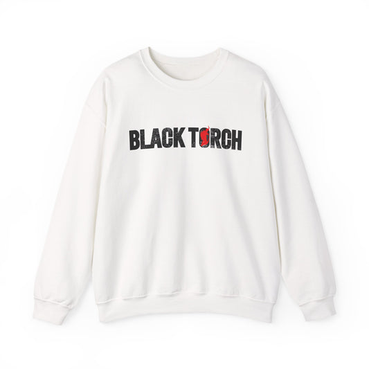 Black Torch Logo White Sweatshirt
