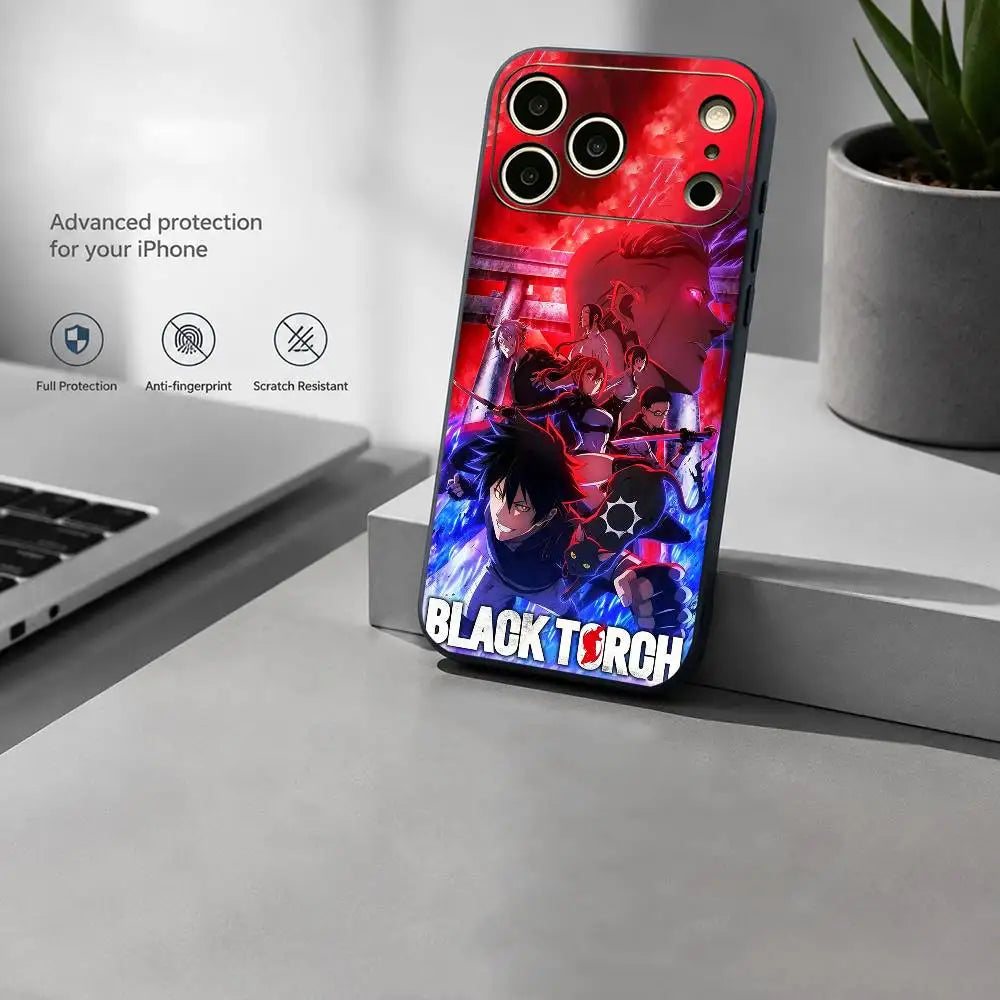 Black Torch Jiro Azuma and Rago Red iPhone Case