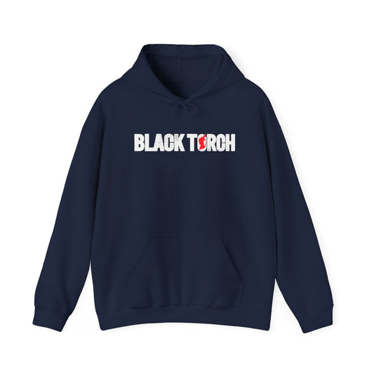 Black Torch Logo Navy Blue Hoodie