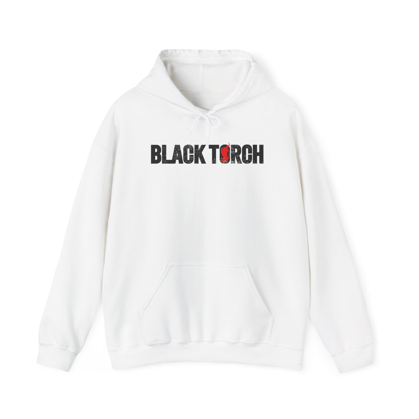 Black Torch Logo White Hoodie