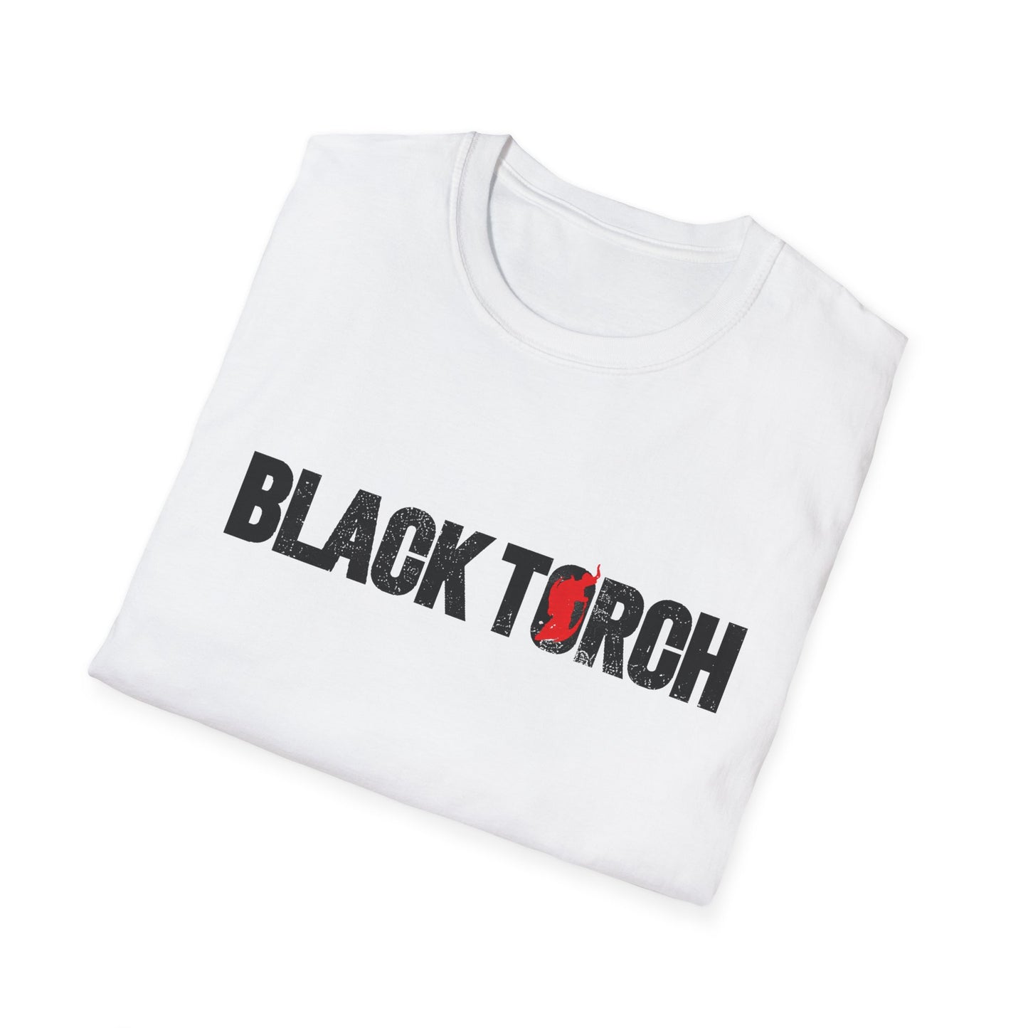 Black Torch Logo White T-Shirt