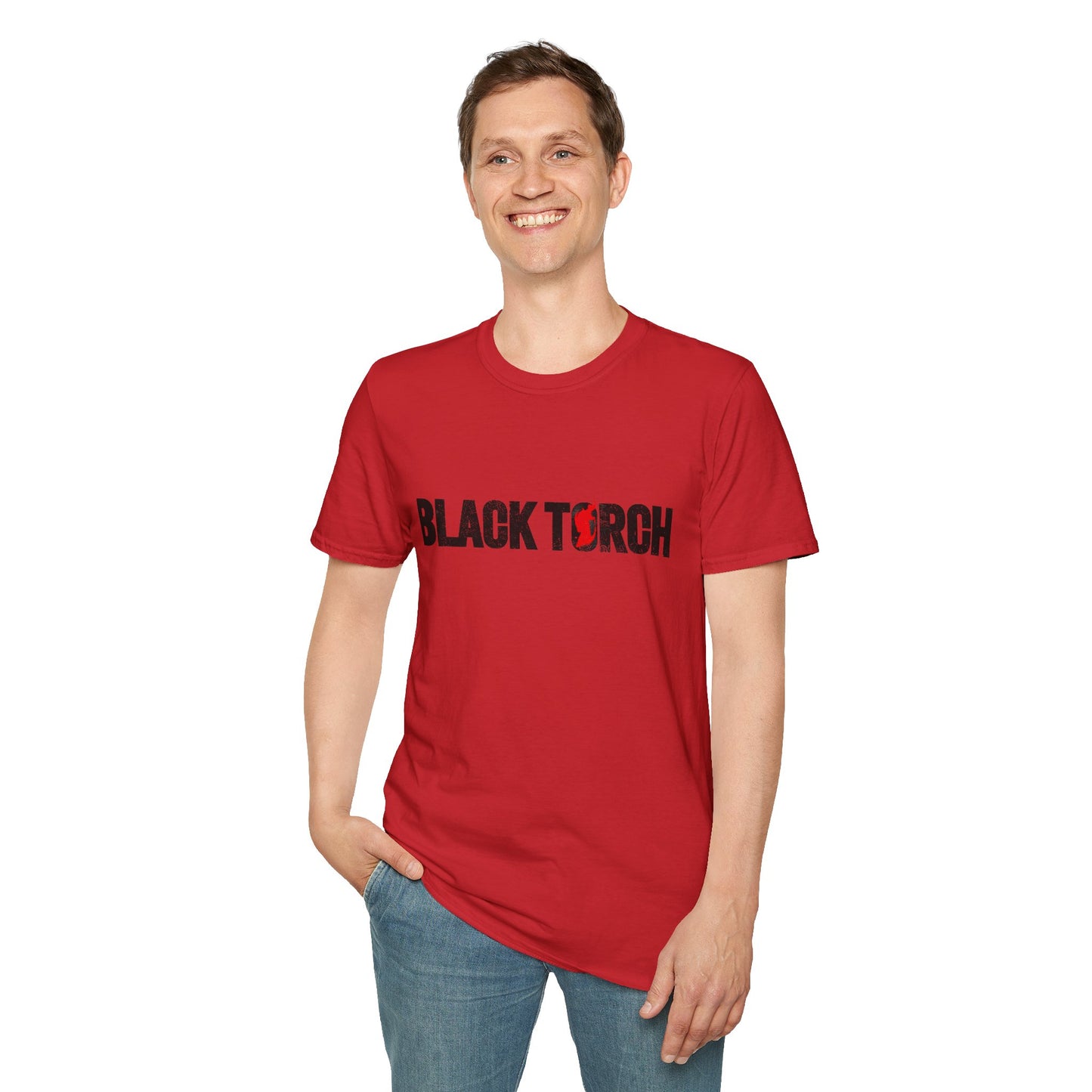 Black Torch Logo Red T-Shirt