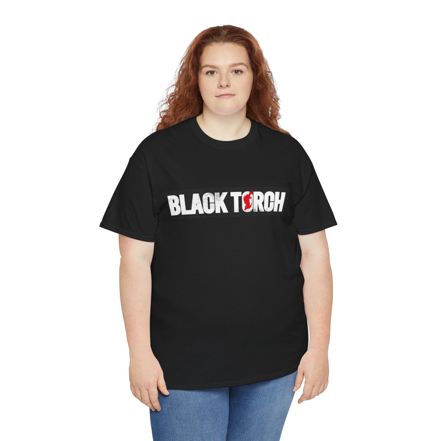 Black Torch Logo Black T-Shirt