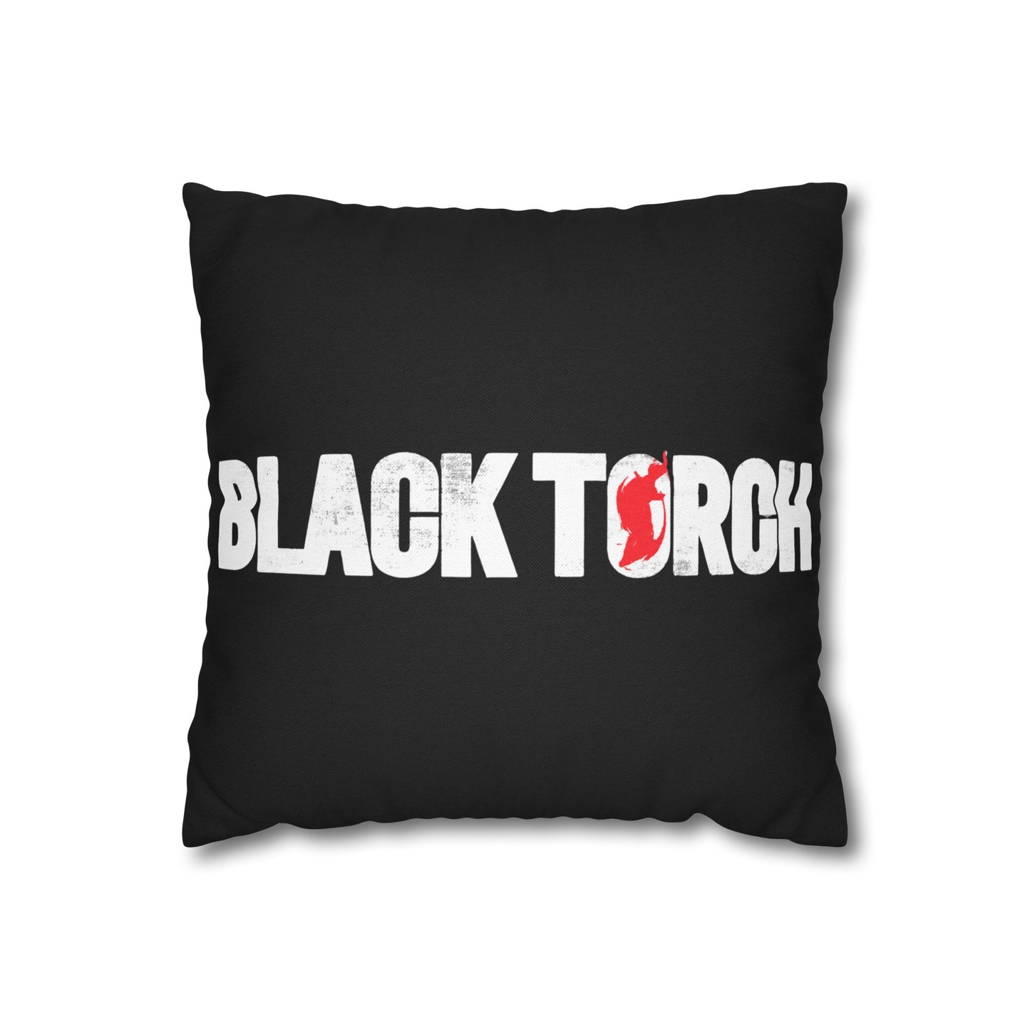 Black Torch Logo Decorative Pillow