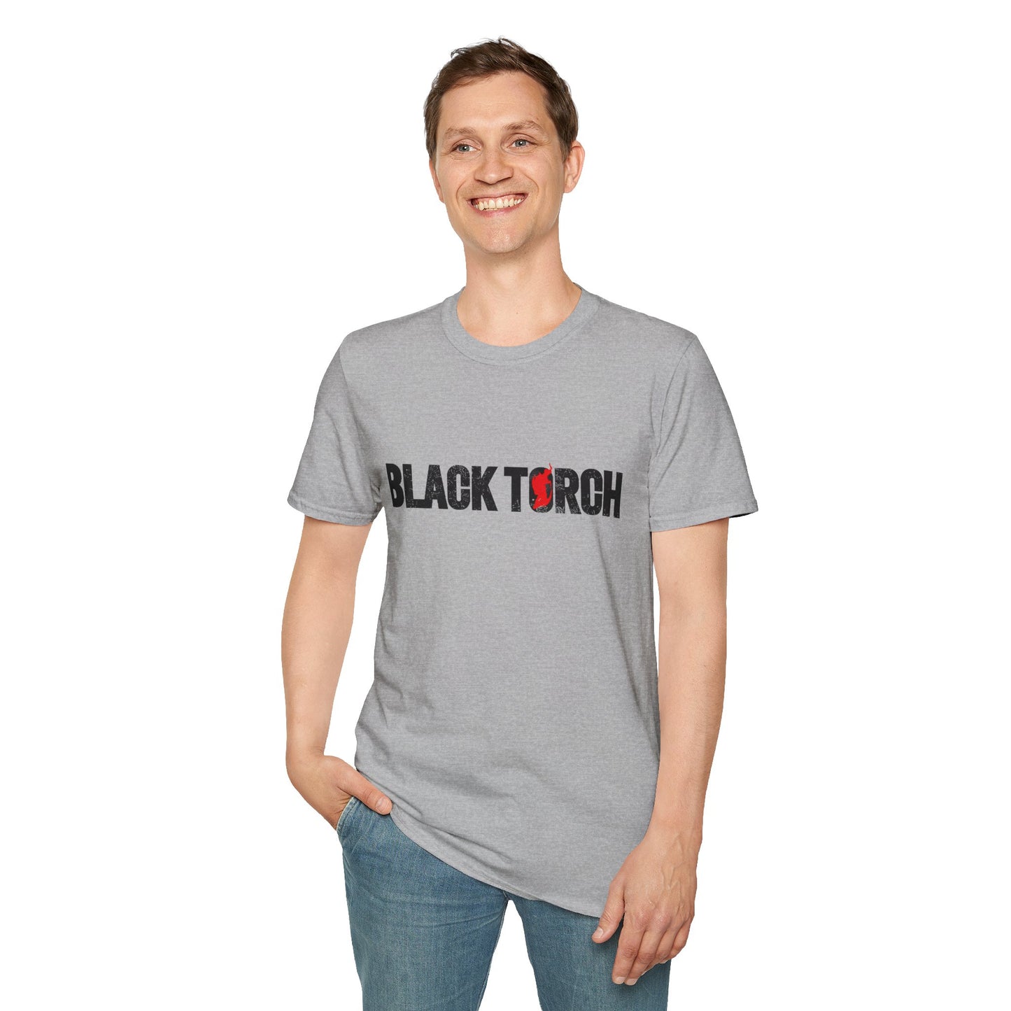 Black Torch Logo Gray T-Shirt