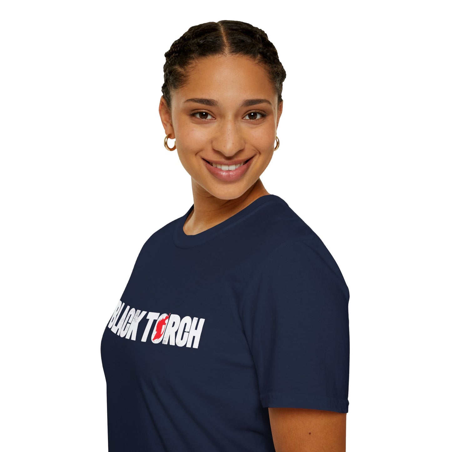 Black Torch Logo Navy Blue T-Shirt