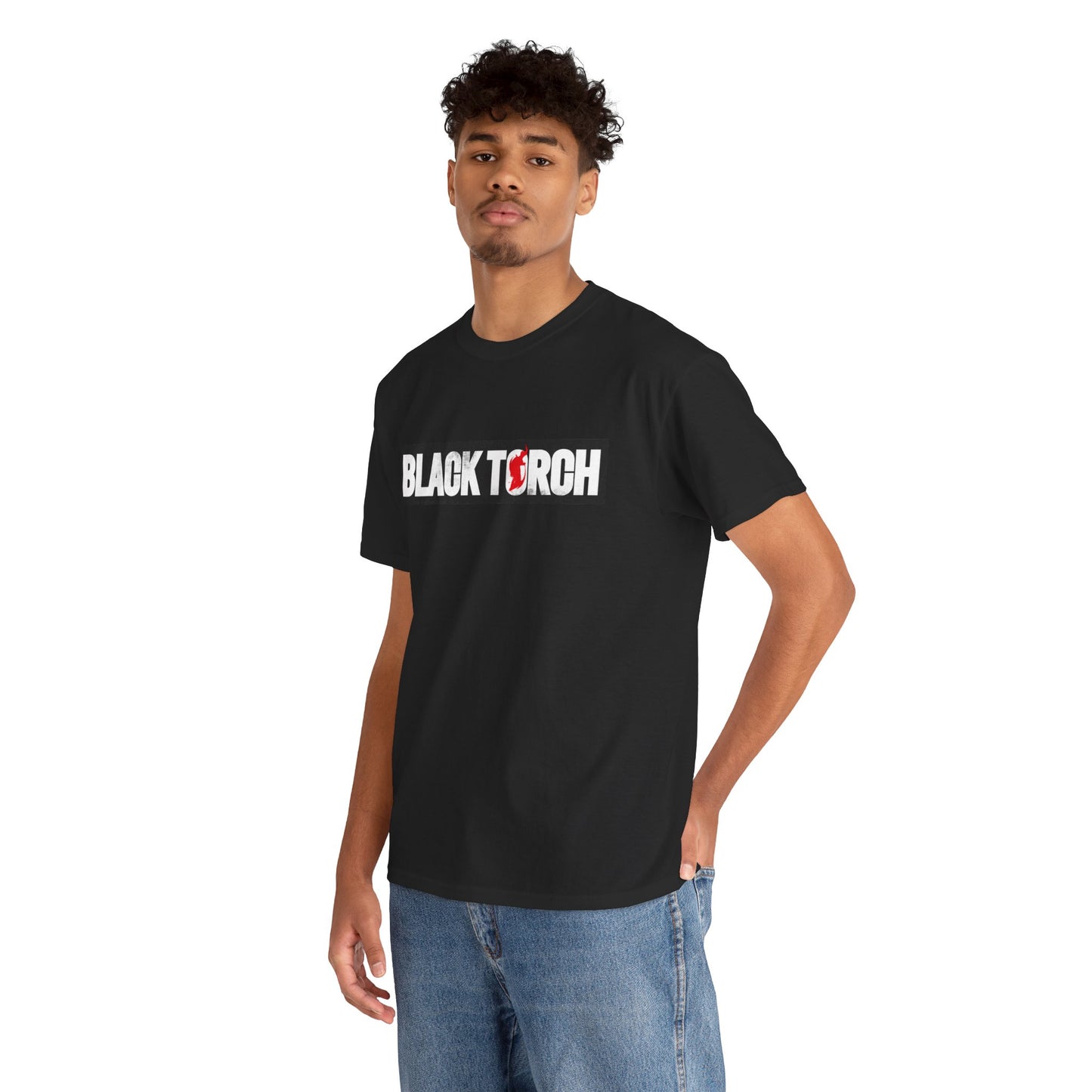 Black Torch Logo Black T-Shirt