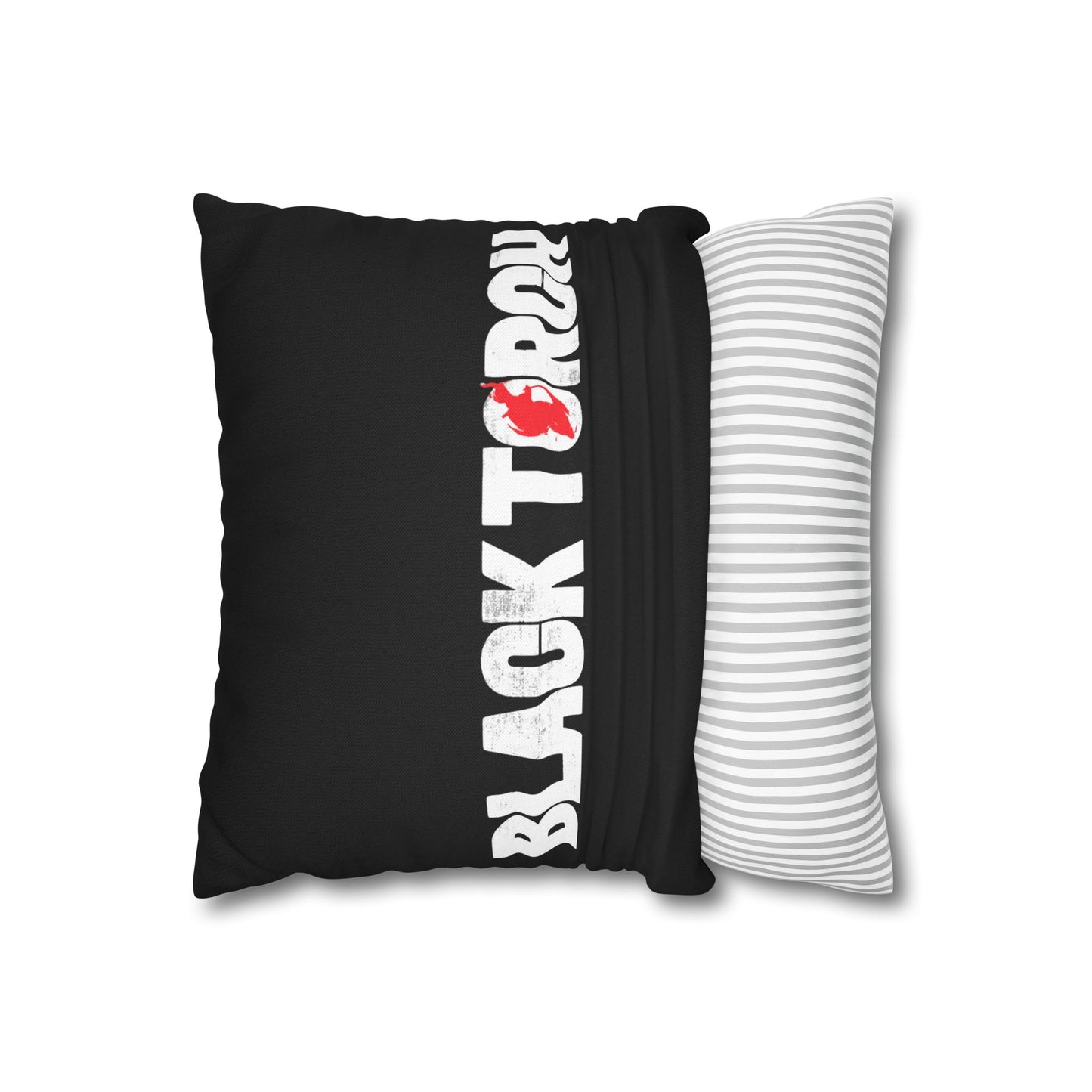 Black Torch Logo Decorative Pillow