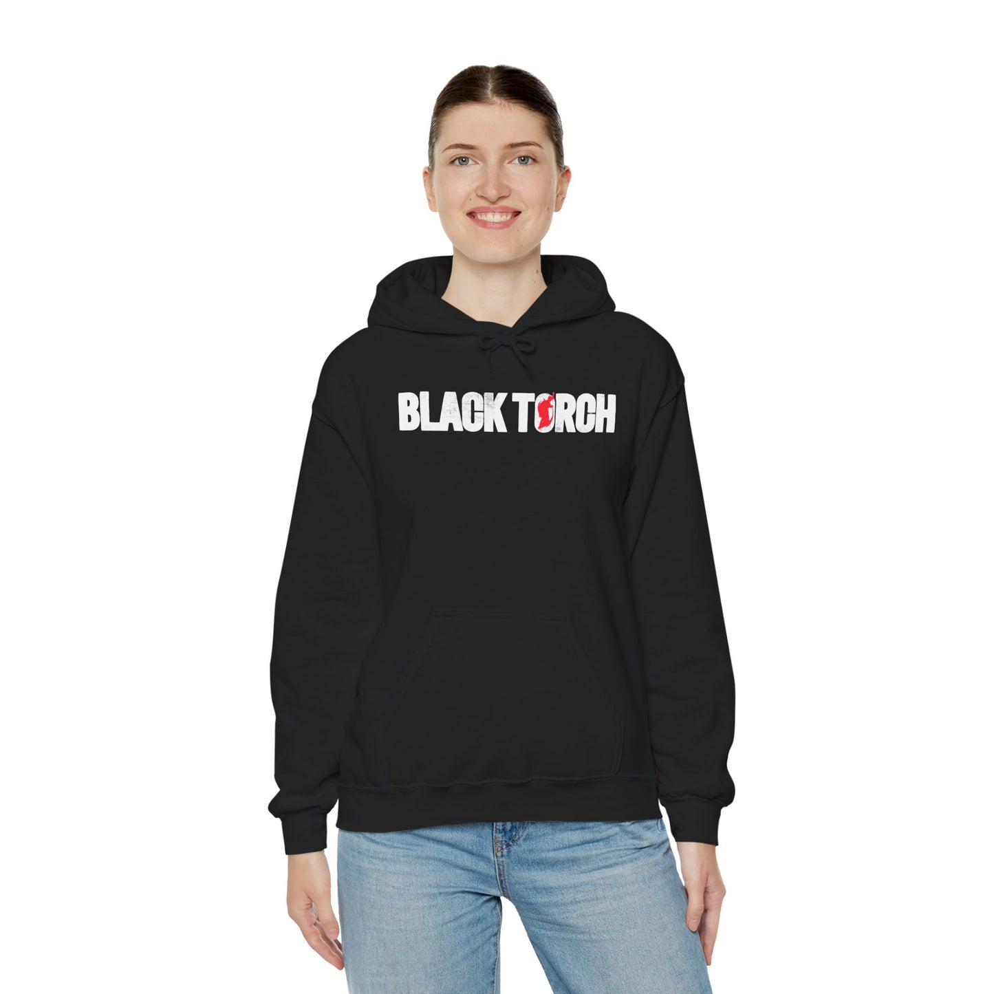 Black Torch Logo Black Hoodie