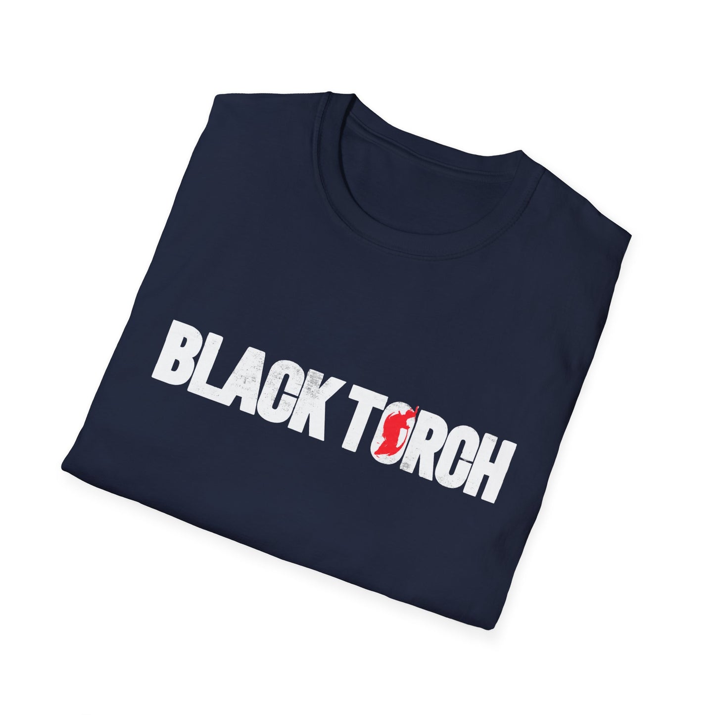 Black Torch Logo Navy Blue T-Shirt