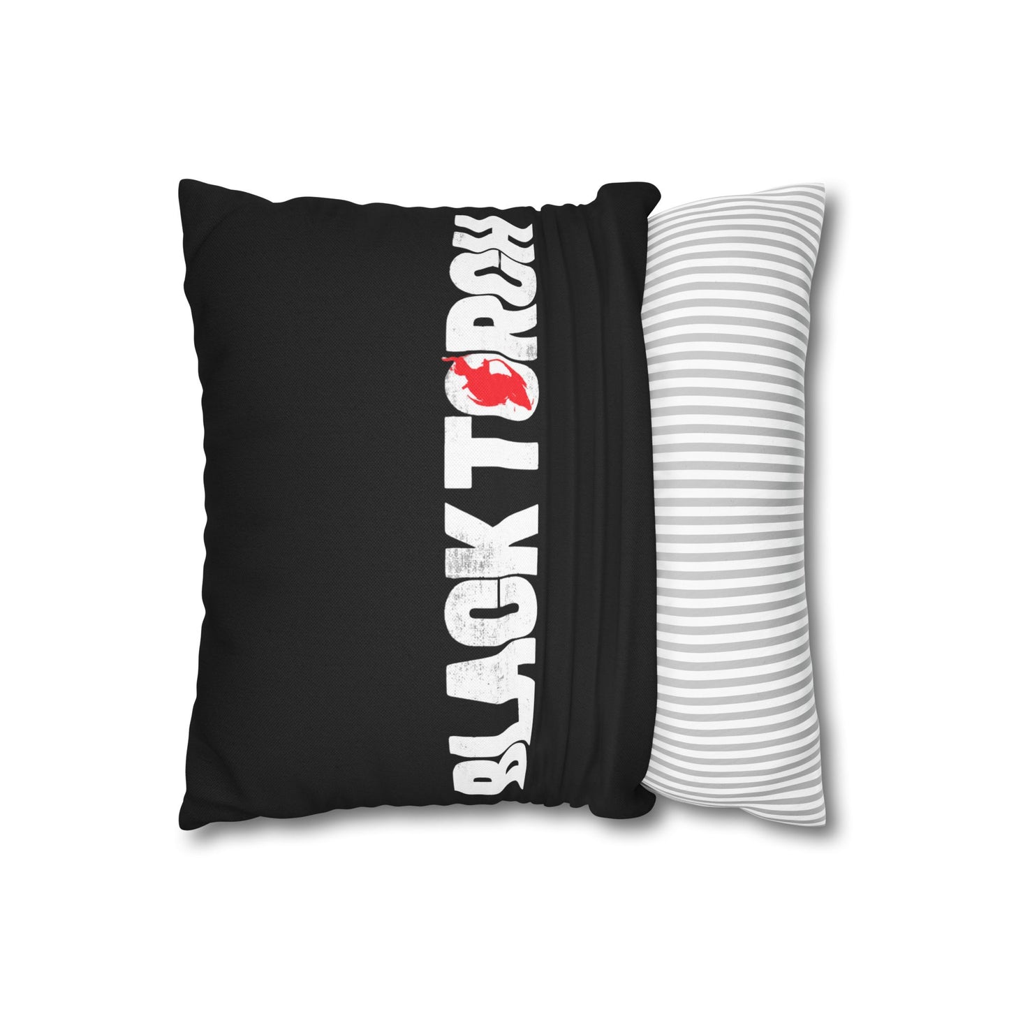 Black Torch Logo Decorative Pillow