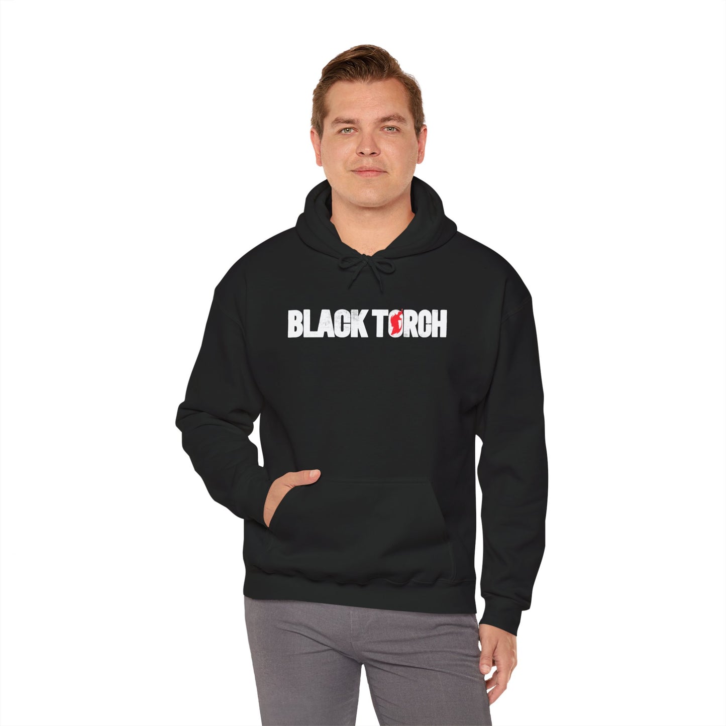 Black Torch Logo Black Hoodie