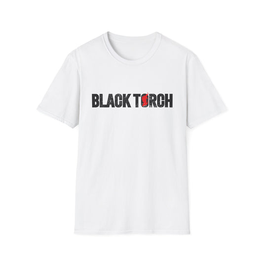 Black Torch Logo White T-Shirt