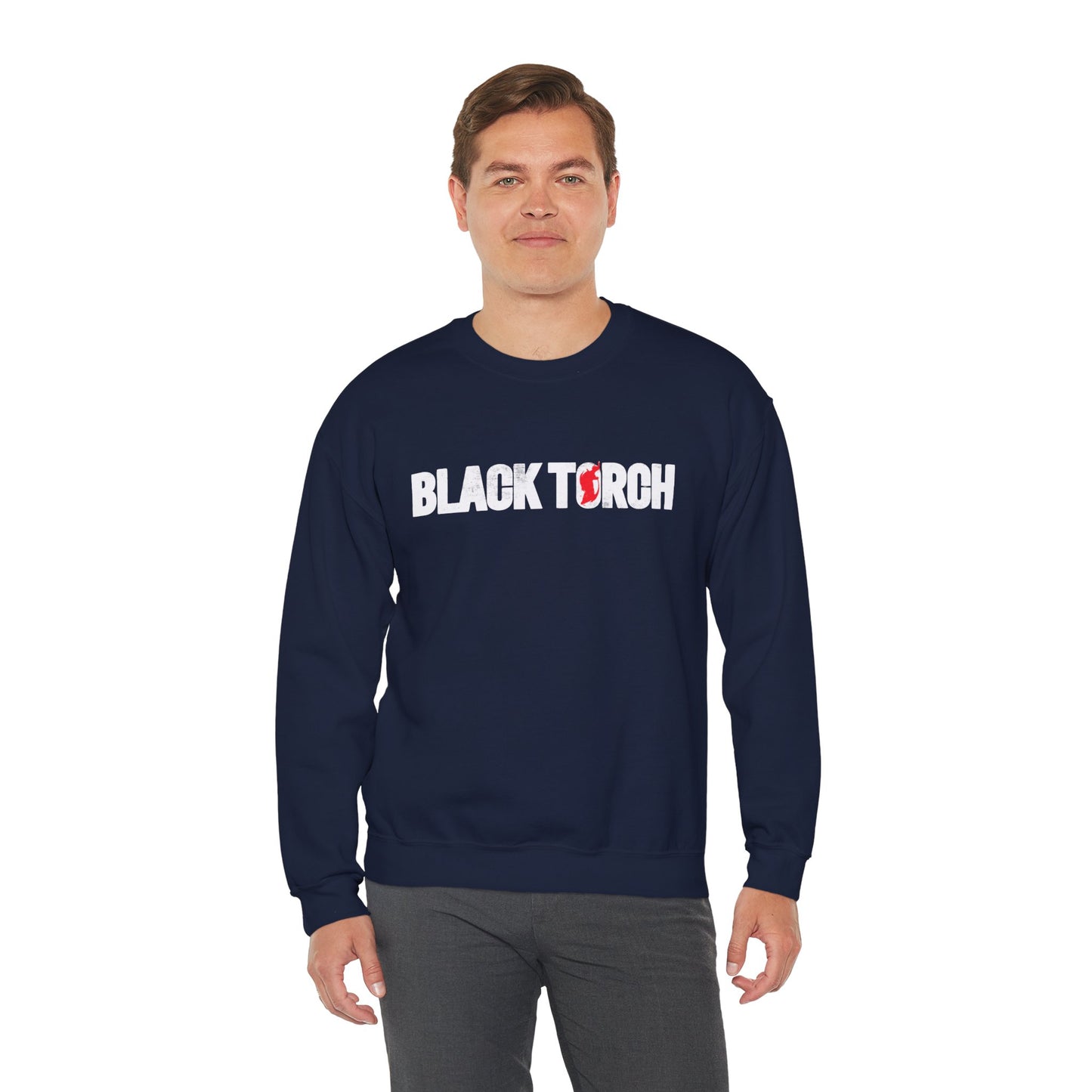 Black Torch Logo Navy Blue Sweatshirt