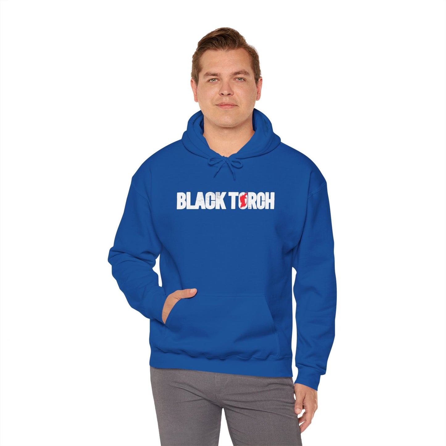 Black Torch Logo Blue Hoodie