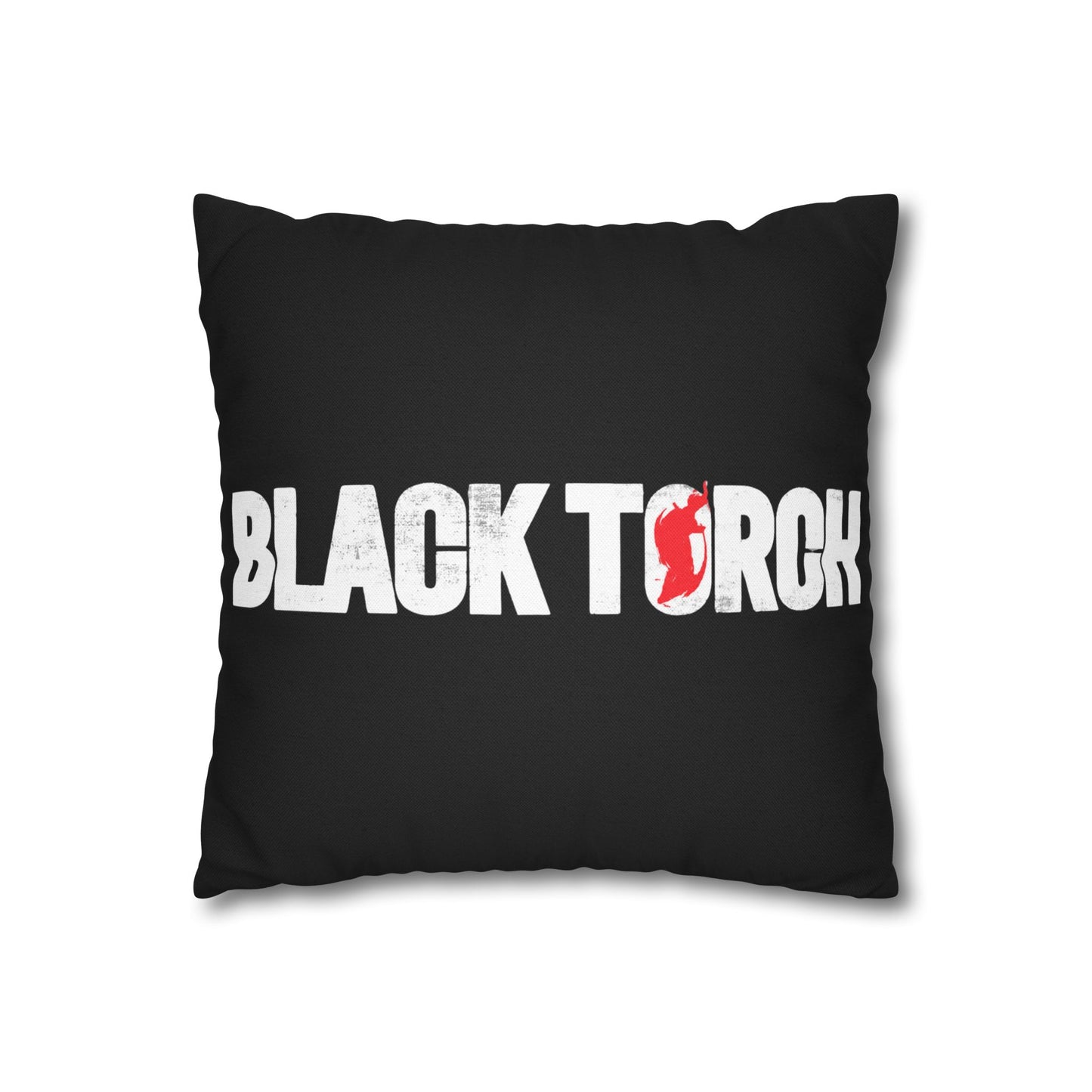 Black Torch Logo Decorative Pillow