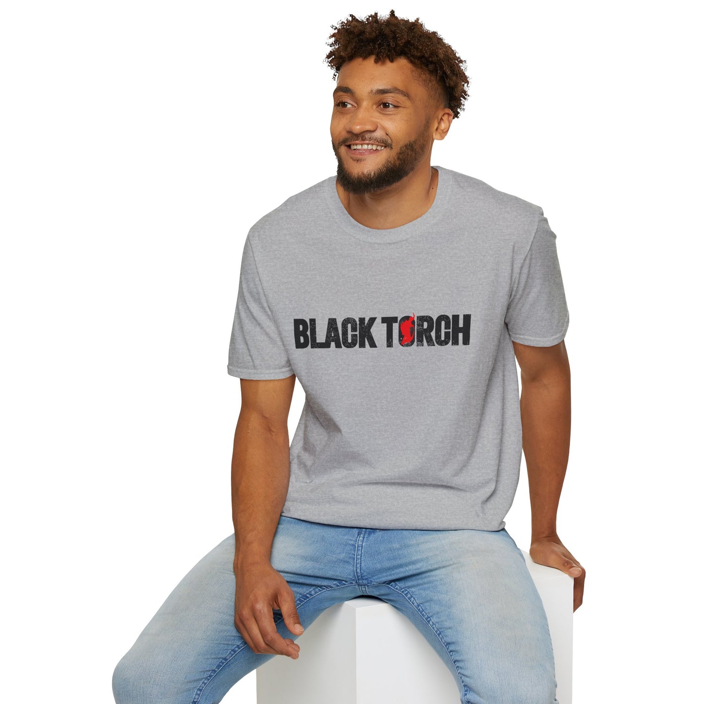 Black Torch Logo Gray T-Shirt
