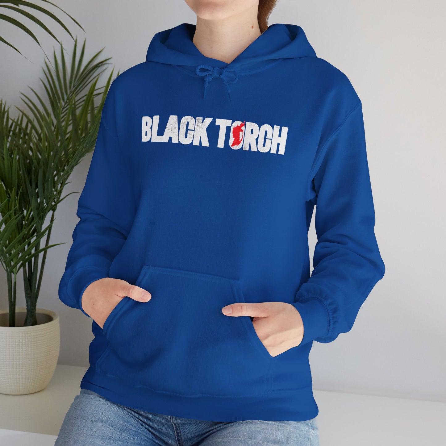 Black Torch Logo Blue Hoodie