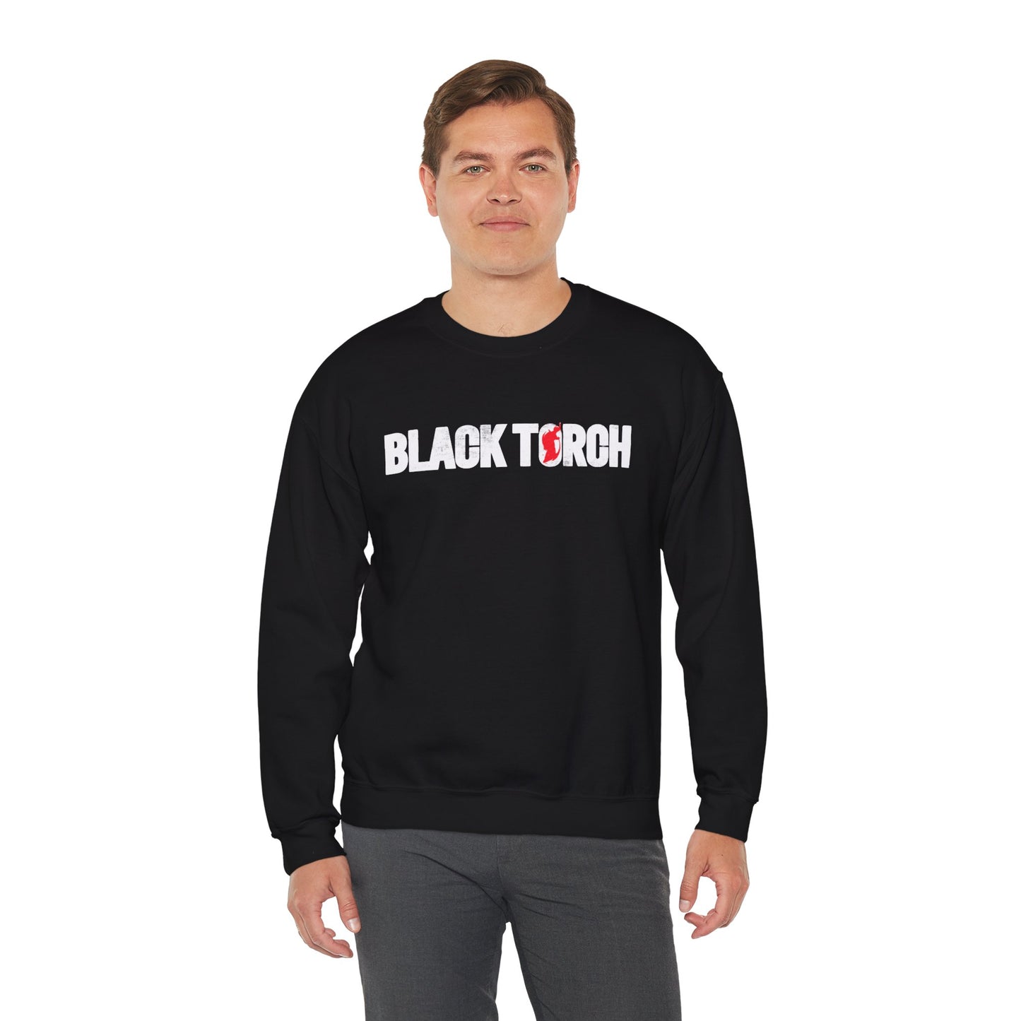 Black Torch Logo Black Sweatshirt