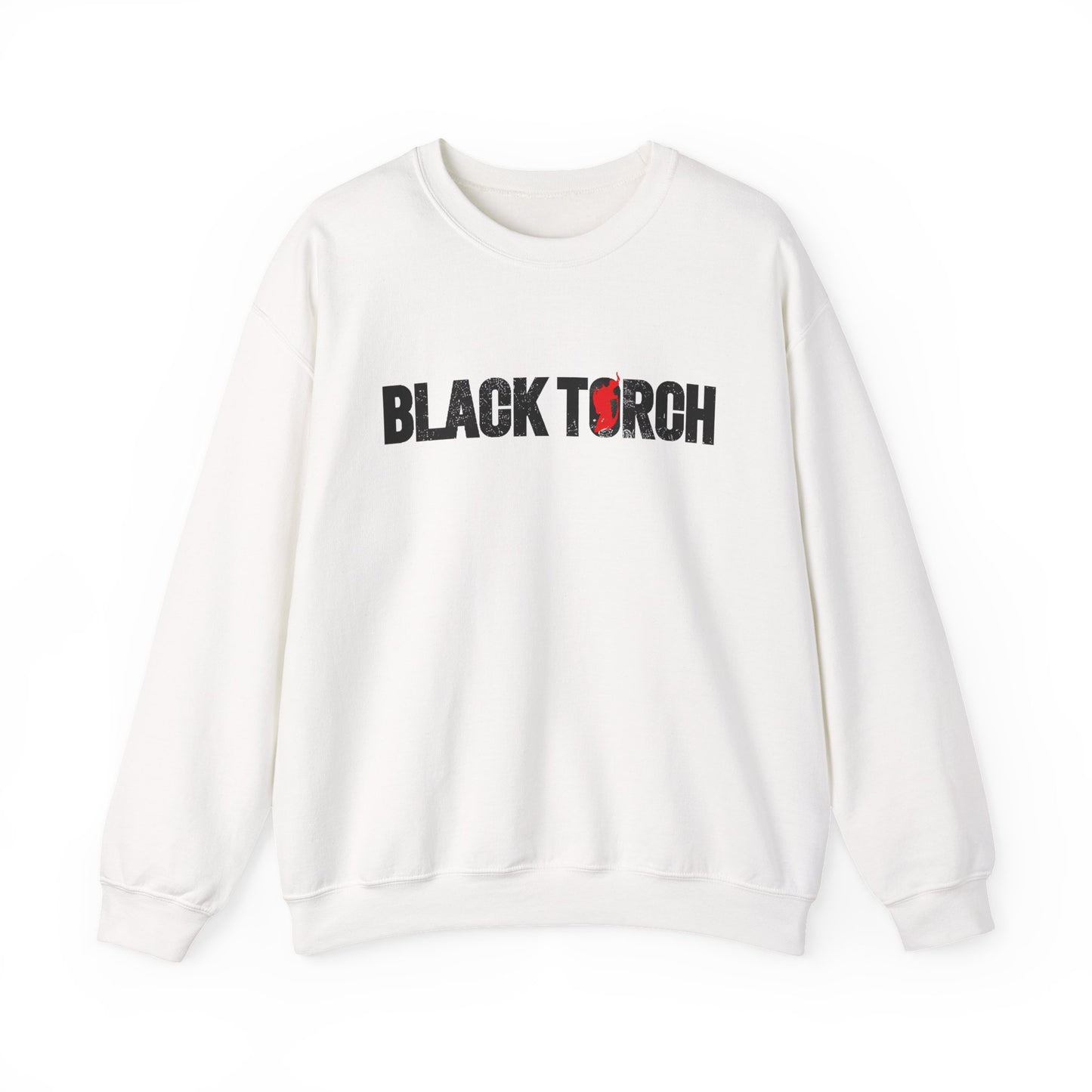 Black Torch Logo White Sweatshirt
