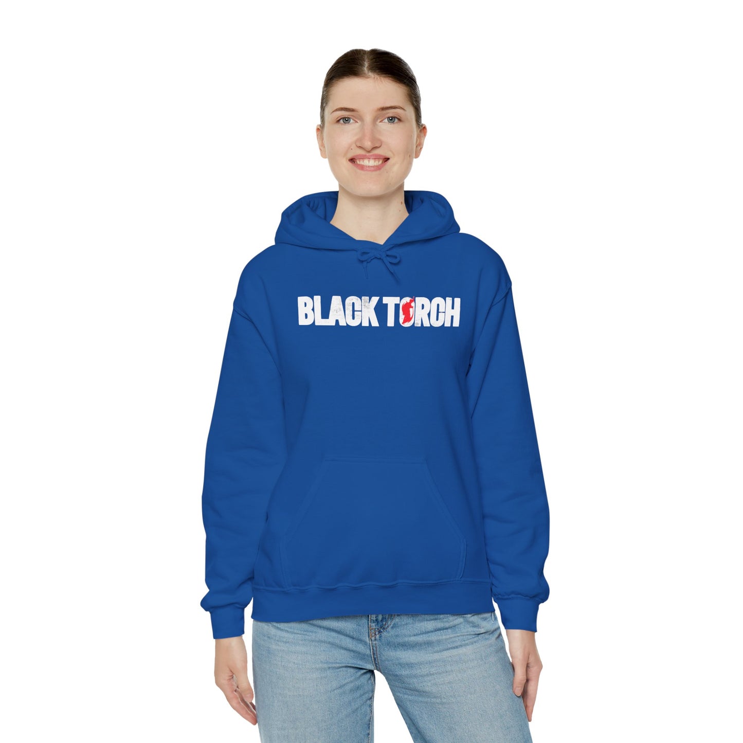 Black Torch Logo Blue Hoodie