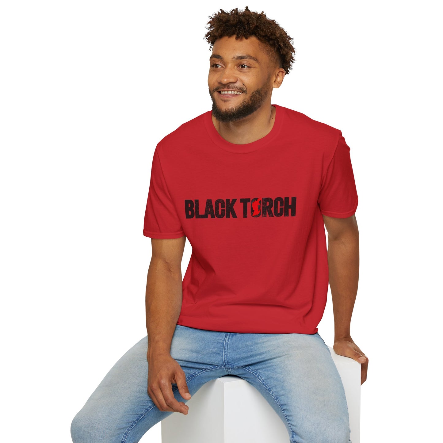Black Torch Logo Red T-Shirt