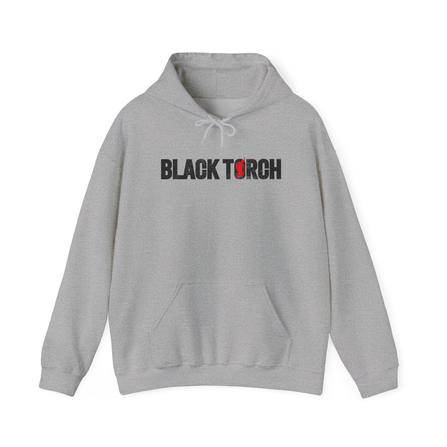 Black Torch Logo Gray Hoodie