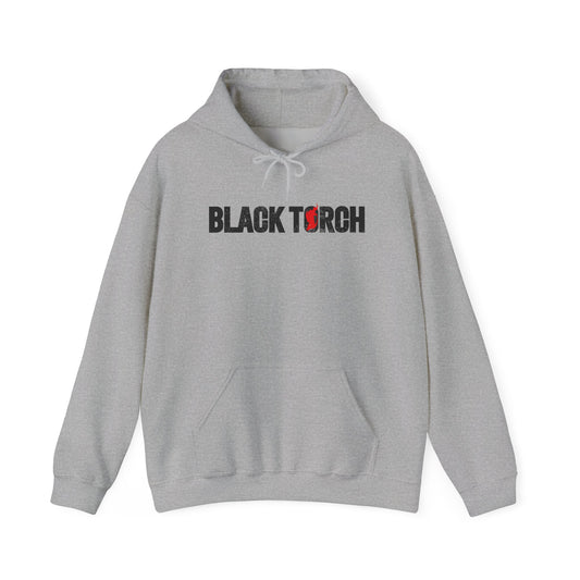 Black Torch Logo Gray Hoodie