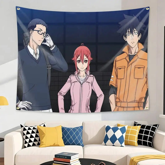 Black Torch Reiji, Ichika & Jiro Team Scene Wall Tapestry