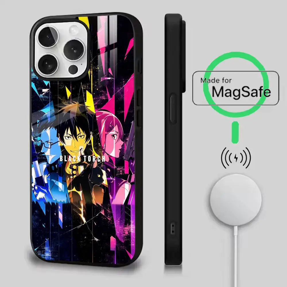 Black Torch Jiro Azuma and Rago Color Block MagSafe iPhone Case
