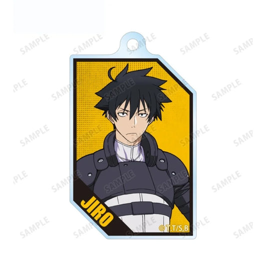 Black Torch Jiro Azuma Yellow Portrait Keychain