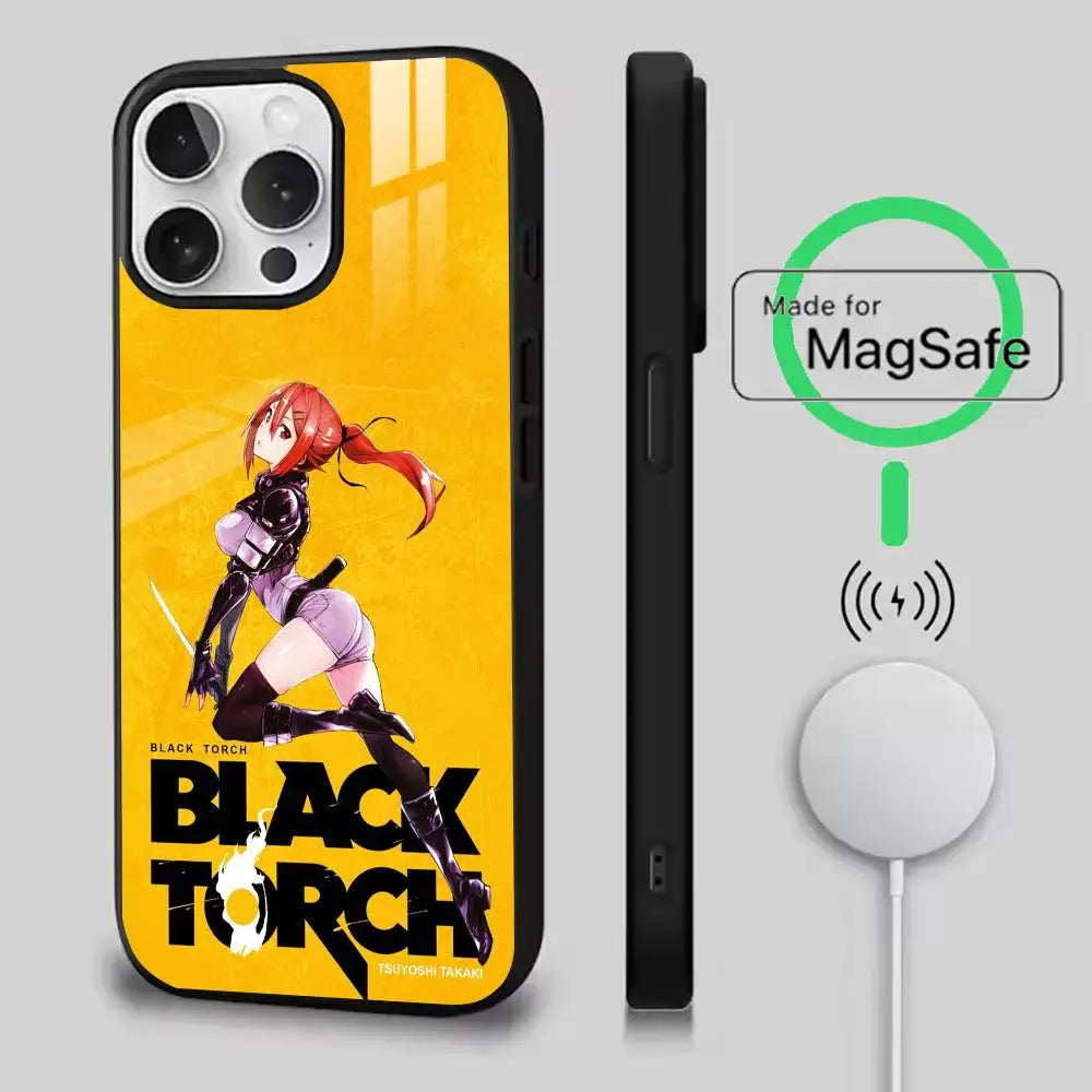 Black Torch Ichika Kishimojin Yellow MagSafe iPhone Case