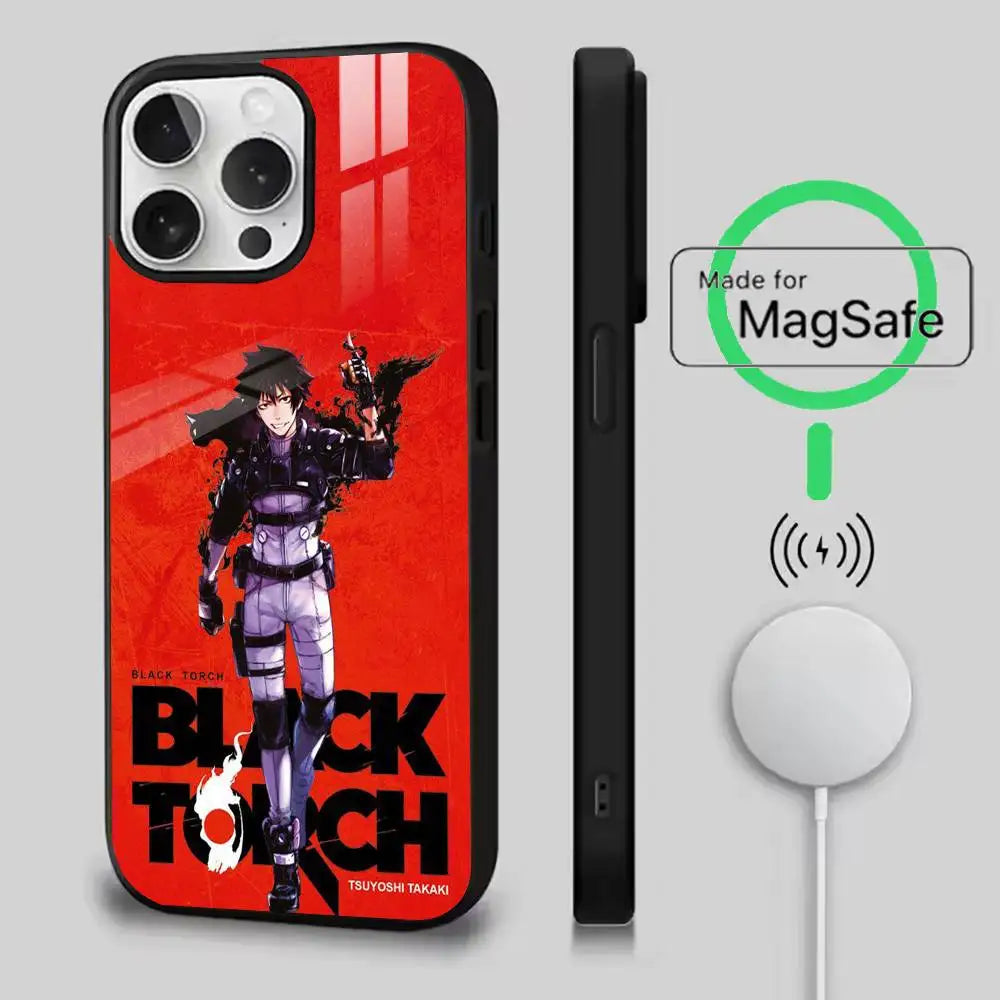 Black Torch Jiro Azuma and Rago Red MagSafe iPhone Case