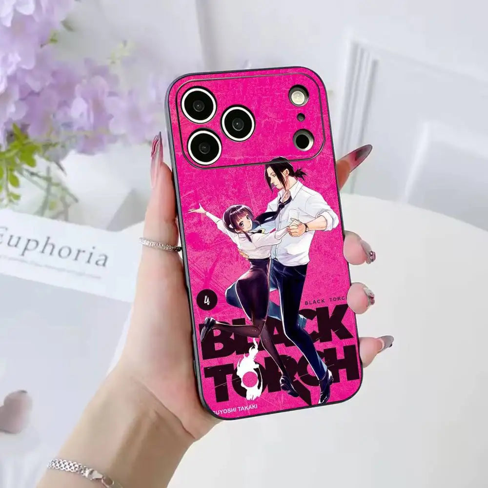 Black Torch Pink Character Duo iPhone Case