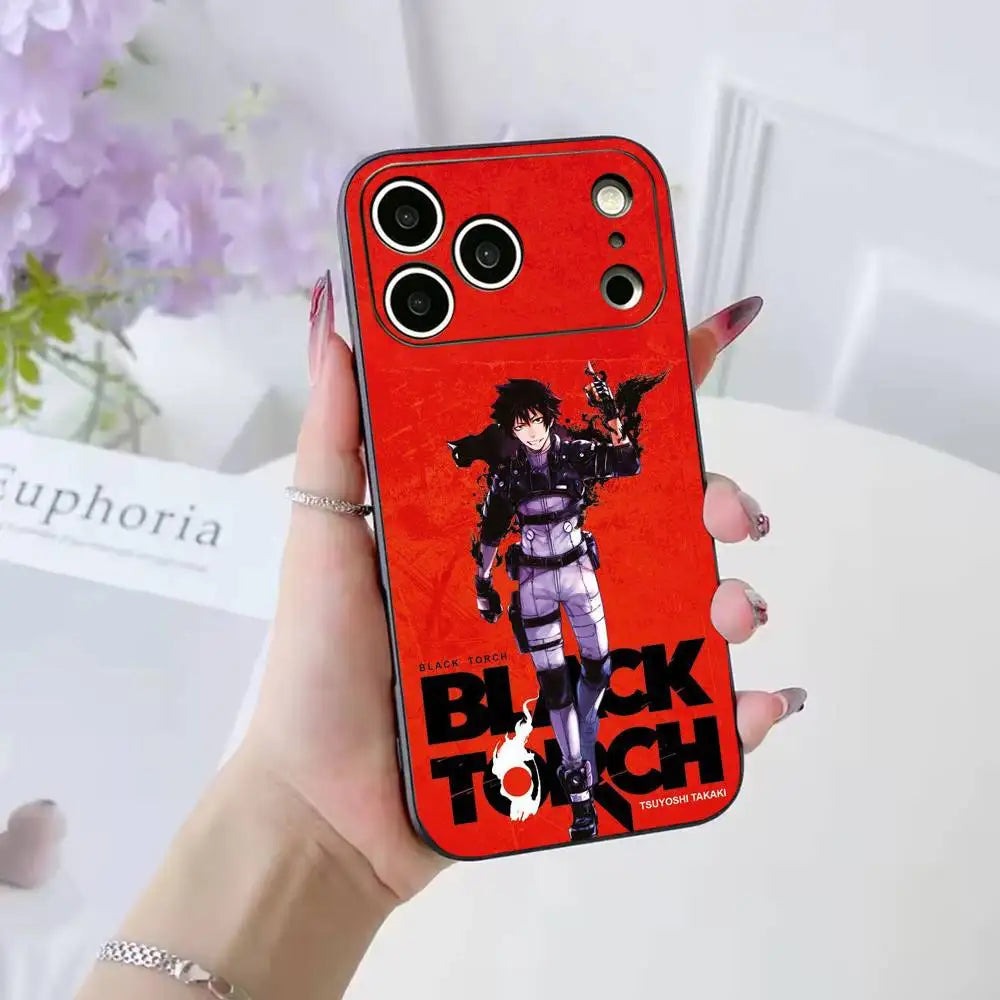 Black Torch Jiro Azuma and Rago Red iPhone Case