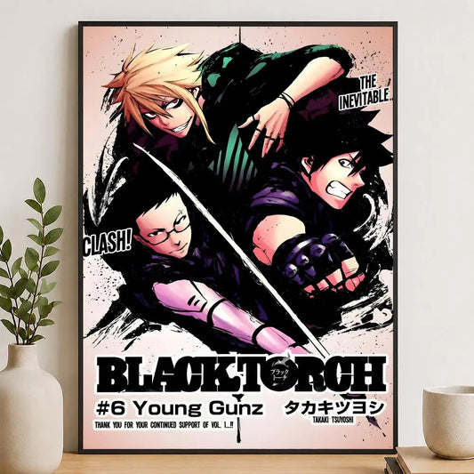 Black Torch Jiro Azuma, Reiji Kirihara and Koga Young Gunz Poster