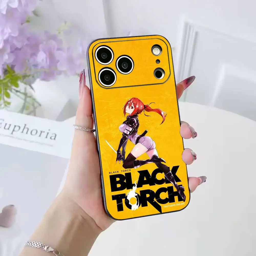 Black Torch Ichika Kishimojin Yellow iPhone Case