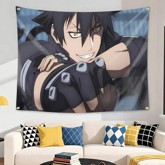 Black Torch Jiro Azuma Rago Fusion Wall Tapestry