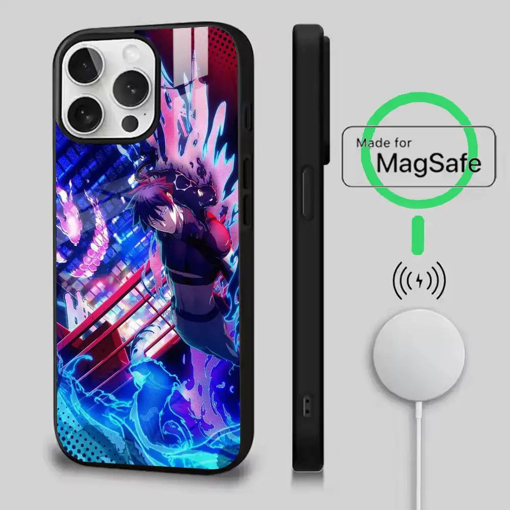 Black Torch Jiro Azuma and Rago Neon MagSafe iPhone Case