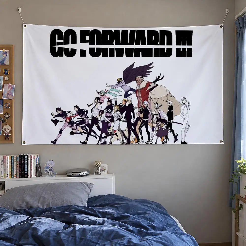 Black Torch Go Forward Character Lineup Anime Wall Tapestry