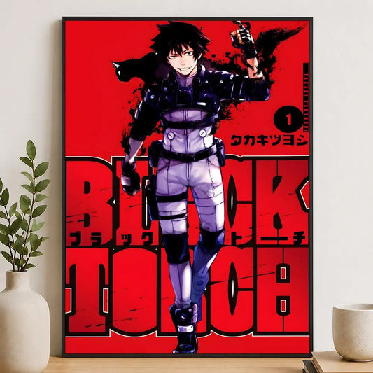 Black Torch Jiro Azuma Combat Suit Poster